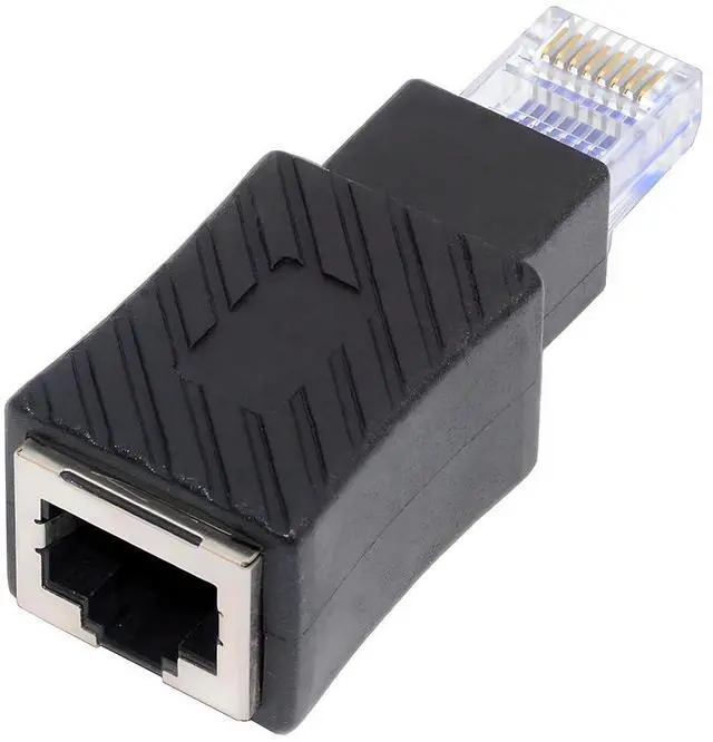 Main image of Angled 90 Degree 8P8C FTP STP UTP Cat 5e Male to Female LAN Ethernet Network Extension Adapter