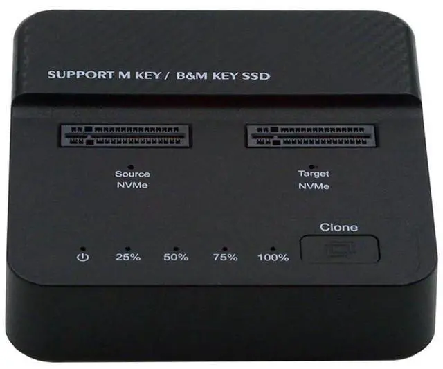 Main image of Dual-Bay Cloner 20Gbps NVME M.2 NGFF M-Key to USB-C One-Click Offline Clone Backup Enclosure Hyper Vertical Duplicator