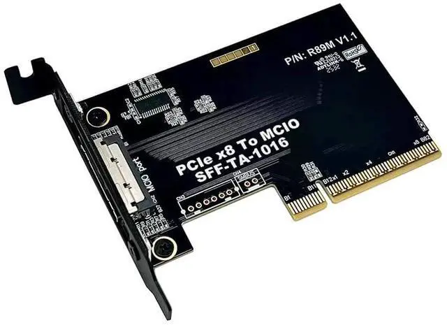 Main image of Card External MCIO 8i Mini Cool Edge IO SFF-TA-1016 to PCIE5.0 PCI-Express 8X VROC Adapter for Mainboard SSD Graphics Card