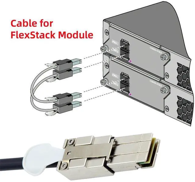Alt view image 4 of 7 - 20Gbps 40Gbps FlexStack Stacking Cable CAB-STK-E-0.5M Compatible for Catalyst 2960S 2960X 2960XR Networking Switch