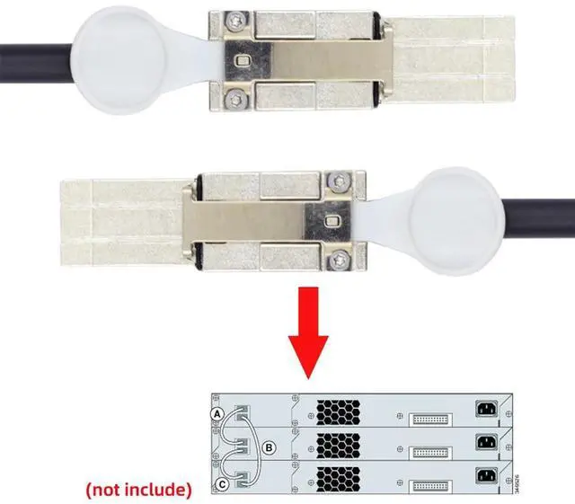 Alt view image 6 of 7 - 20Gbps 40Gbps FlexStack Stacking Cable CAB-STK-E-0.5M Compatible for Catalyst 2960S 2960X 2960XR Networking Switch