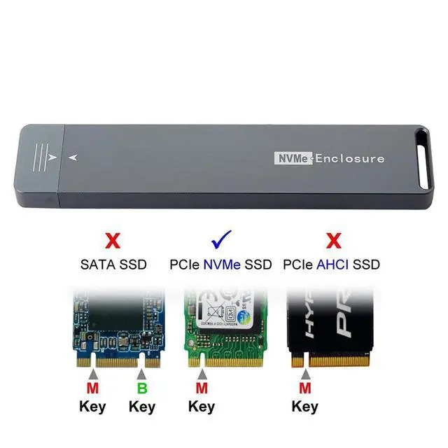 Alt view image 3 of 7 - USB 3.0 to NVME M-Key M.2 NGFF SSD External PCBA Conveter Adapter RTL9210 Chipset with Case