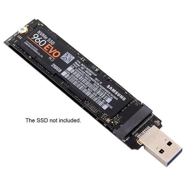 Alt view image 4 of 7 - USB 3.0 to NVME M-Key M.2 NGFF SSD External PCBA Conveter Adapter RTL9210 Chipset with Case