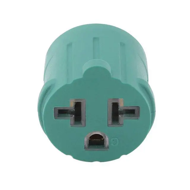 Alt view image 3 of 5 - Nema 15 Amp to 20 Amp Plug Adapter Listed NEMA 5-15P to 5-15/20R +6-15/20R (Comb 20Amp T Blade) 15 Amp Household Plug to 20 Amp T-Blade AC Power Adapter Green