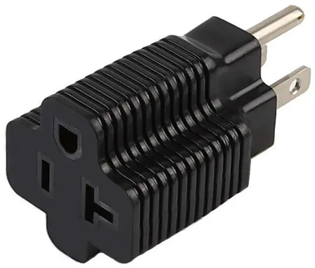 Main image of (5PACK) Nema 15 Amp to 20 Amp Plug Adapter ETL Listed NEMA 5-15P to 5-15/20R (Comb 20Amp T Blade) 15 Amp Household Plug to 20 Amp T-Blade AC Power Adapter