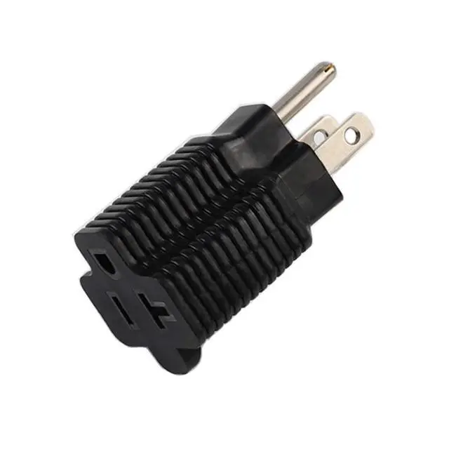 Alt view image 4 of 5 - (5PACK) Nema 15 Amp to 20 Amp Plug Adapter ETL Listed NEMA 5-15P to 5-15/20R (Comb 20Amp T Blade) 15 Amp Household Plug to 20 Amp T-Blade AC Power Adapter