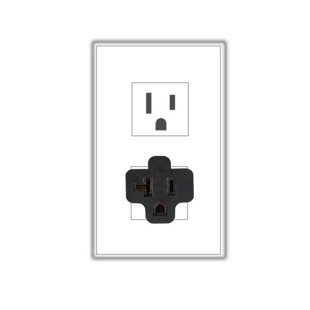 Alt view image 5 of 5 - (5PACK) Nema 15 Amp to 20 Amp Plug Adapter ETL Listed NEMA 5-15P to 5-15/20R (Comb 20Amp T Blade) 15 Amp Household Plug to 20 Amp T-Blade AC Power Adapter