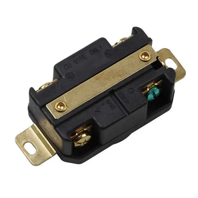 Alt view image 4 of 5 - Nema L16-30R 30A 480V 3 Pole 4 Wire Industrial Grade Locking Female Receptacle Connector, Industrial Twist Lock L16-30R 30-Amp 480V Generator Receptacle. LK-2434F