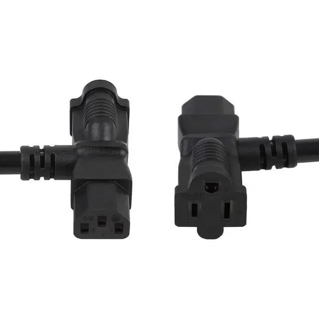 Alt view image 5 of 5 - 1 Foot Nema 5-15P Male to C13/ Nema 5-15R Piggyback Power Cord, UL CUL SJT 14AWG 3C, Replacement for Daisy Chain Pro Audio DJ etc (Pack of 2)