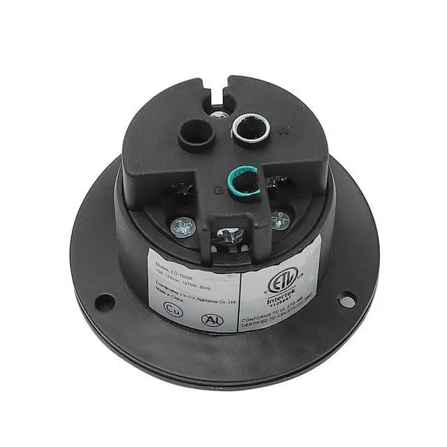 Alt view image 6 of 6 - Nema 5-15R Flanged Outlet with Waterproof Cover, 5-15R 15A 125V Household Power Outlet, Compatible with Nema 5-15R,Black Color