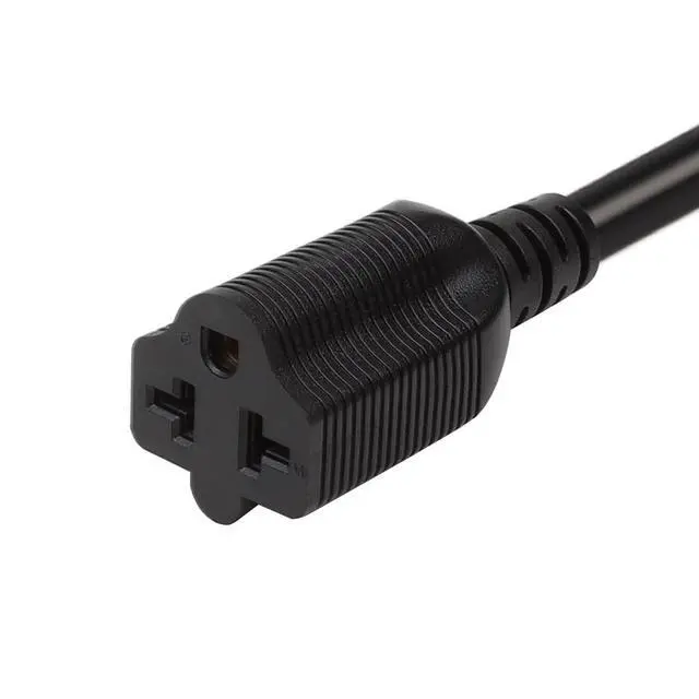 Alt view image 3 of 4 - Down Angle 4-1 12AWG Heavy Duty 15 Amp Household AC Plug,5-15P to 5-20R,5-15P to 6-15R, 515 to 620, AC Power Adapter, L=1FT AC0032