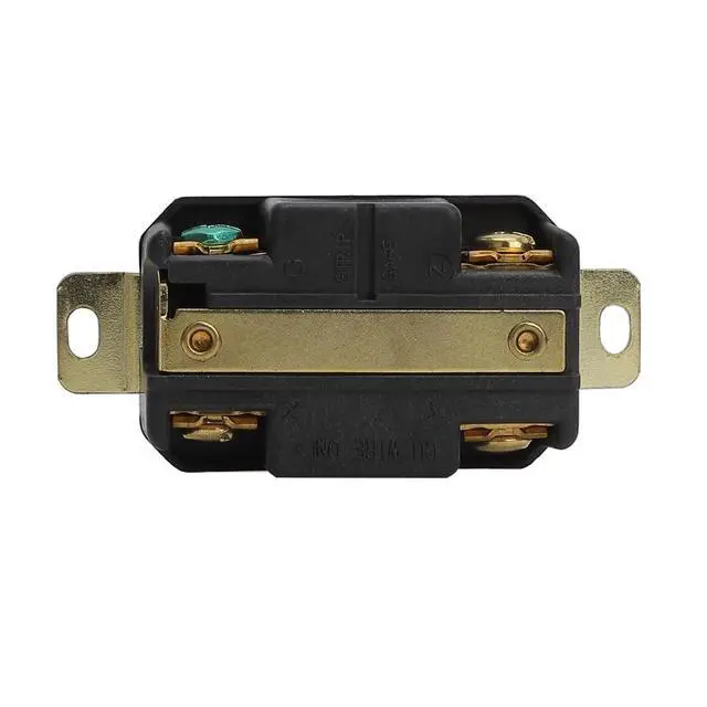 Alt view image 6 of 6 - Nema L15-20R 20A 250V 3 Pole 4 Wire Industrial Grade Locking Female Receptacle Connector, Industrial Twist Lock L15-20 20-Amp Generator Receptacle. UL CUL certificated LK-2422F