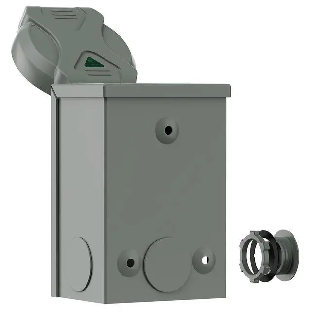 Alt view image 3 of 7 - Nema SS 2-50 50-AMP/125V 250V Waterproof Power Inlet Box, ETL Listed 50A Generator Power Inlet, Outdoor use 2-50 50A 125V/250V Inlet Box with LED Light AD0070