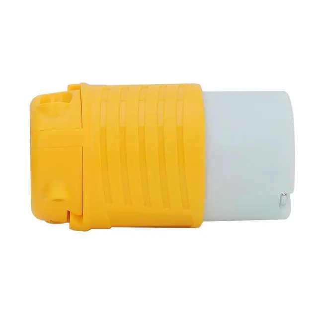 Alt view image 3 of 5 - NEMA 6-20R Female Socket,20Amp/250Volt, NEMA 6-15R 15A/250V ETL Listed Heavy Duty 3-Prong Female Straight Blade Connector, 15/20Amp 250V AC Industrial Grade Cord End Socket, Yellow and White Color