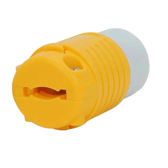 Alt view image 5 of 5 - NEMA 6-20R Female Socket,20Amp/250Volt, NEMA 6-15R 15A/250V ETL Listed Heavy Duty 3-Prong Female Straight Blade Connector, 15/20Amp 250V AC Industrial Grade Cord End Socket, Yellow and White Color