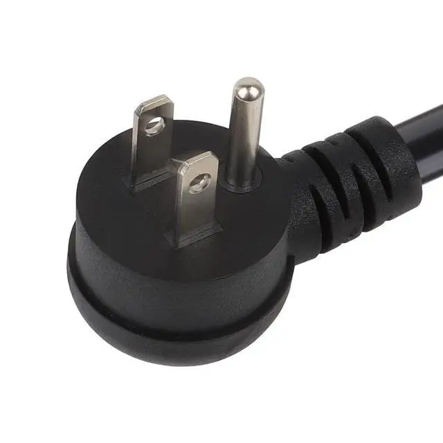 Alt view image 3 of 4 - Right Angled Nema 5-15P 3-Prong Extension Cord, Angle 3P Male to Angled 5-15R Female Extension Power Cable, SJTW 14AWG 1FT, Angled 3 Outlet USA Canada Extension Cord