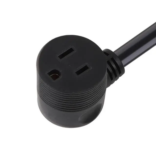 Alt view image 4 of 4 - Right Angled Nema 5-15P 3-Prong Extension Cord, Angle 3P Male to Angled 5-15R Female Extension Power Cable, SJTW 14AWG 1FT, Angled 3 Outlet USA Canada Extension Cord
