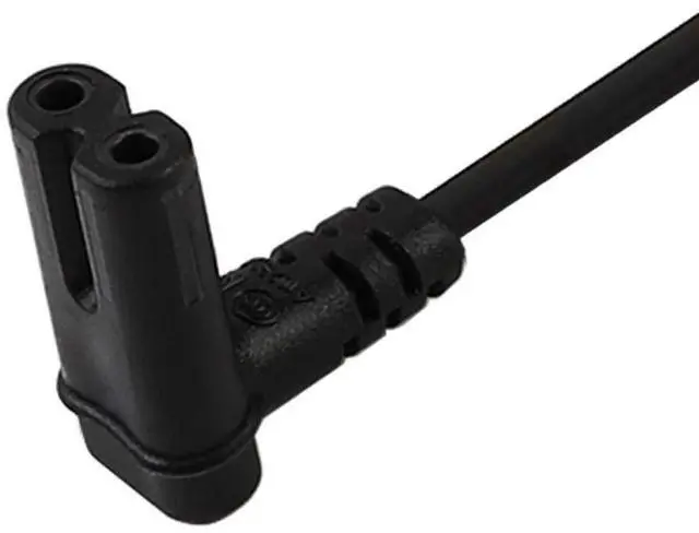 Alt view image 4 of 4 - 12FT US 2-Prong to IEC 320 C7 Right Angle-Down Angle Power Cord for LED LCD TV Monitor, Sony PS4 Slim Edition - Figure 8 Replacement Cable