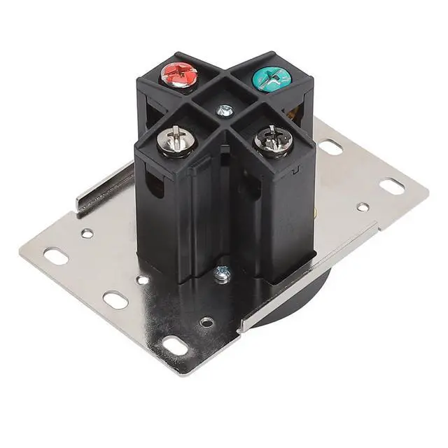 Alt view image 4 of 5 - NEMA 14-60R 60 Amps 125/250V 3 Pole 4 Wire Flush Mounting Receptacle, ETL Listed Straight Blade Power Outlet for Welder/Generator, Heavy Duty Industrial Grade, Grounding