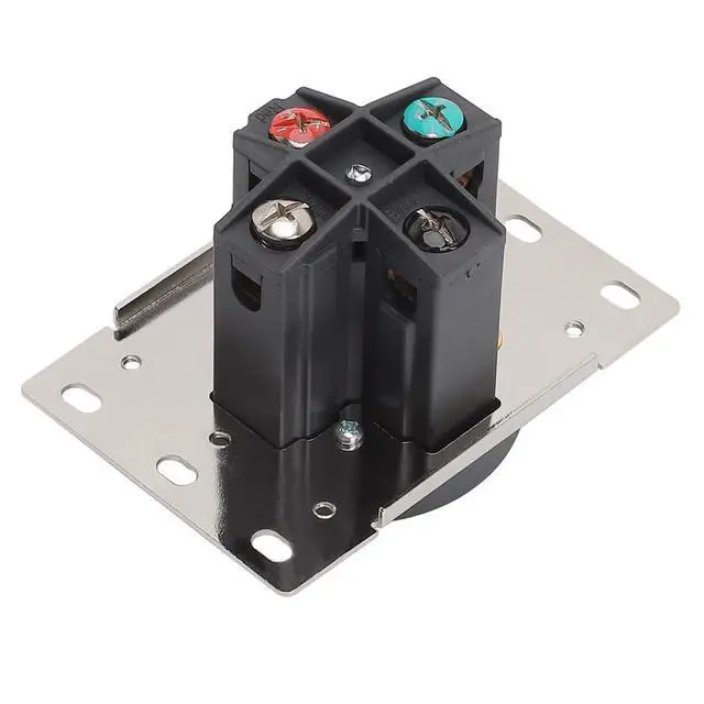 Alt view image 4 of 5 - NEMA 15-60R 60 Amps 250V 3 Pole 4 Wire Flush Mounting Receptacle, ETL Listed Straight Blade Power Outlet for Welder/Generator, Heavy Duty Industrial Grade, Grounding