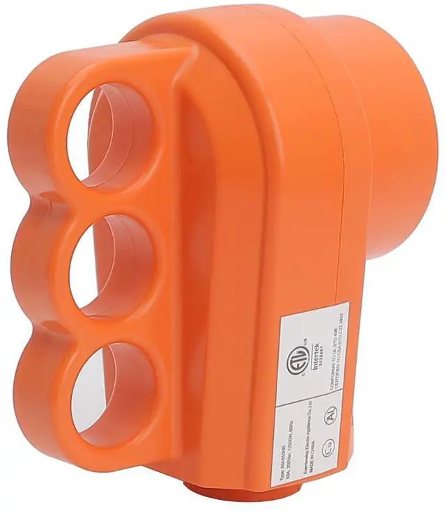 Alt view image 3 of 5 - Nema 6-50R 50A 250V Female Welder Socket 50-Amp 250 Volt 6-50 Welder Replacement Receptacle, ETL Verified, Orange Color