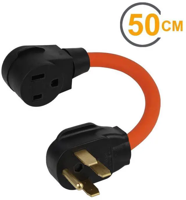 Alt view image 2 of 4 - 50CM Nema 14-50P to 6-50R Heavy Duty AWG8 STW 50 Amp Plug to 50 Amp (Welder) Socket Adapter Cable, Adapter Cord 50A Dryer 14-50P to Welder 6-50R 50A, Welding Adapter 6-50, 250V,1.5FT