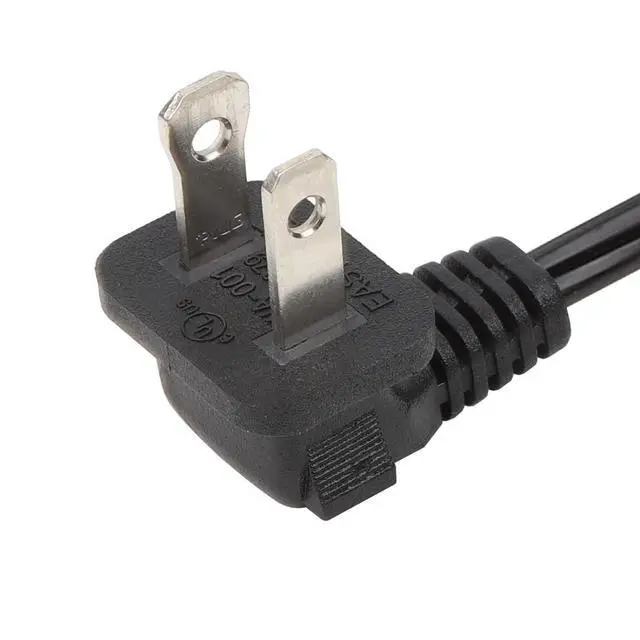 Alt view image 2 of 3 - 1FT(0.3M) Polarized US 2-Prong Male-Female Extension Power Cable,US AC 2-Prong Male/Female Power cable10A/125V,Nema 1-15P to 1-15R Cable Polarized
