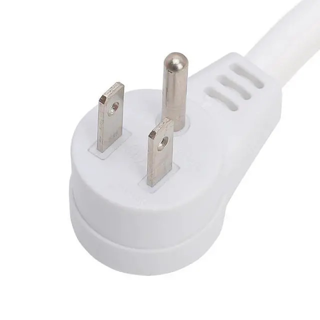 Alt view image 2 of 4 - Right Angle (Down Angle) 15 Amp to 20 Plug Adapter Cable UL Listed 14AWG (1Foot) NEMA 5-15P to 5-15/20R (Comb 20Amp T Blade) 15 Amp Household Plug to 20a T-Blade AC Power Cable White