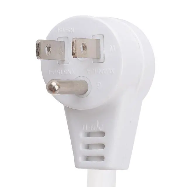 Alt view image 4 of 4 - Right Angle (Down Angle) 15 Amp to 20 Plug Adapter Cable UL Listed 14AWG (1Foot) NEMA 5-15P to 5-15/20R (Comb 20Amp T Blade) 15 Amp Household Plug to 20a T-Blade AC Power Cable White
