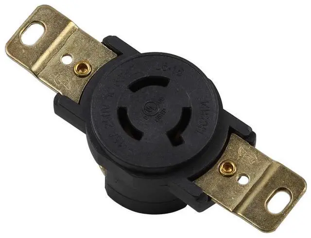 Alt view image 2 of 5 - Nema L6-15R 15A/250V 2 Pole 3 Wire Industrial Grade Locking Female Receptacle Connector, Industrial Twist Lock L6-15 15-AMP/250Volt AC Power Connector LK-2312F