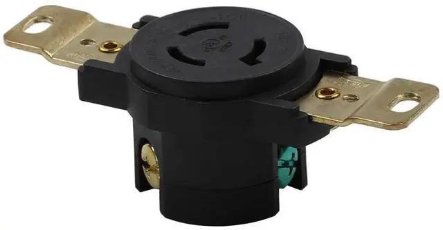 Alt view image 3 of 5 - Nema L6-15R 15A/250V 2 Pole 3 Wire Industrial Grade Locking Female Receptacle Connector, Industrial Twist Lock L6-15 15-AMP/250Volt AC Power Connector LK-2312F