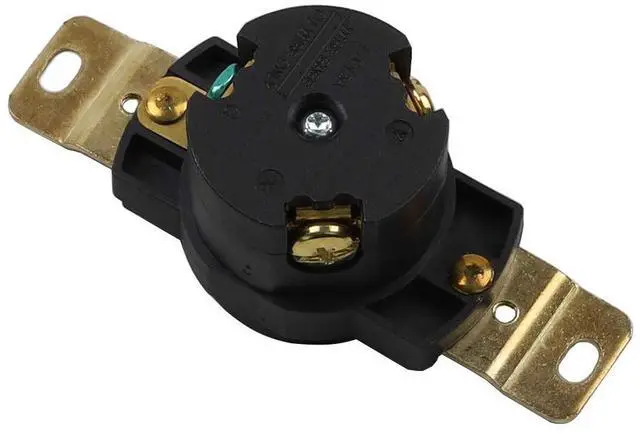 Alt view image 4 of 5 - Nema L6-15R 15A/250V 2 Pole 3 Wire Industrial Grade Locking Female Receptacle Connector, Industrial Twist Lock L6-15 15-AMP/250Volt AC Power Connector LK-2312F