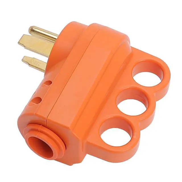 Alt view image 5 of 7 - Nema 6-30P/Nema 6-50P 30A/50A 250V Welder Rewirable Power Plug, Nema 6-50R 50A 250V Female Welder Socket 50-Amp 250 Volt 6-50 Welder Replacement Receptacle, ETL Verified, Orange Color