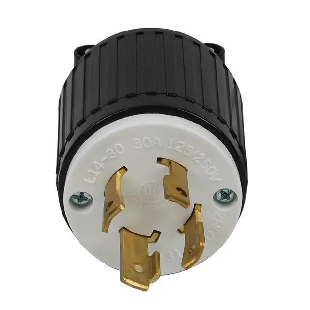 Alt view image 3 of 7 - Nema L14-30P 30A 125/250V 3 Pole 4 Wire Industrial Grade Locking Male Plug, Industrial Twist Lock L14-30 30-Amp Locking Plug. LK-6431