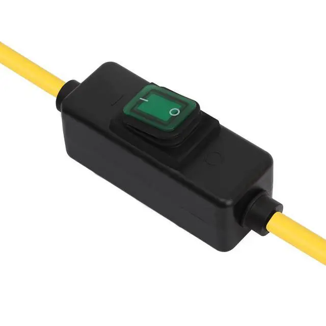 Alt view image 6 of 6 - Heavy Duty SJTW 12AWG Outdoor Waterproof Extension Switch Cord, in-Line On/Off Switch Extension Cord, IP57 Waterproof,Max.20A 125V 4-in-1 T-Blade Female,1.5FT