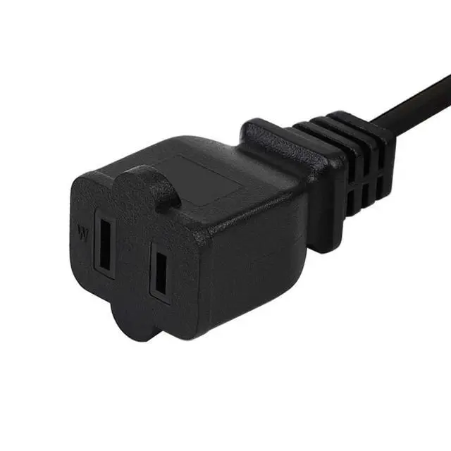 Alt view image 3 of 4 - 10FT(3M) 16AWG Polarized US 2-Prong Male-Female Extension Power Cable,US AC 2-Prong Male/Female Power cable10A/125V,Nema 1-15P to 1-15R Cable Polarized