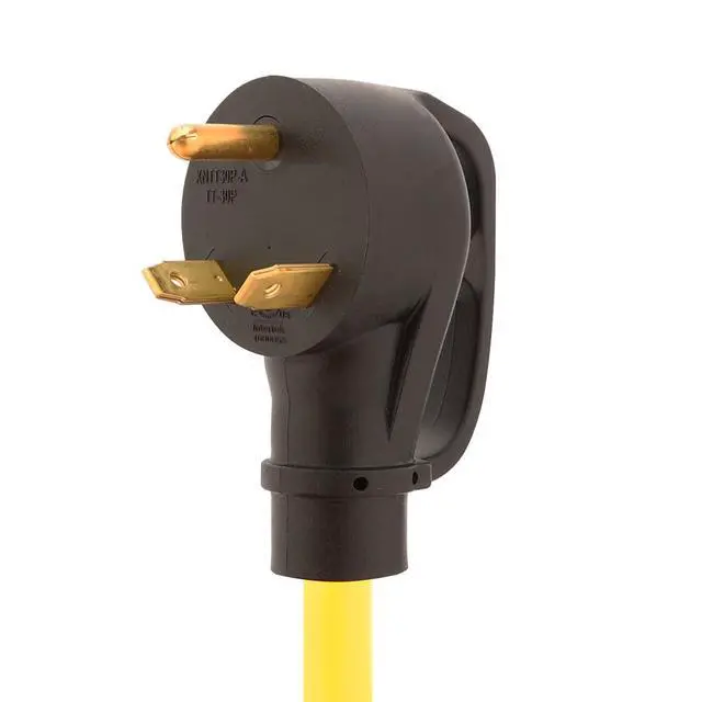 Alt view image 2 of 5 - Nema TT-30P to L5-30R Adapter Cord, 30Amp Trailer Male to 30Amp Generator Female Adapter Cord, Trailer to Generator Adapter, STW 10AWG Length= 1Foot AC0054