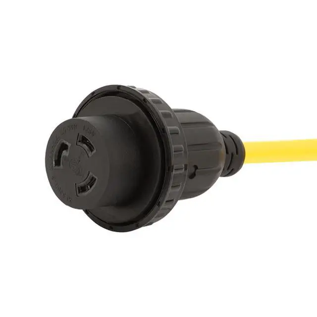 Alt view image 3 of 5 - Nema TT-30P to L5-30R Adapter Cord, 30Amp Trailer Male to 30Amp Generator Female Adapter Cord, Trailer to Generator Adapter, STW 10AWG Length= 1Foot AC0054