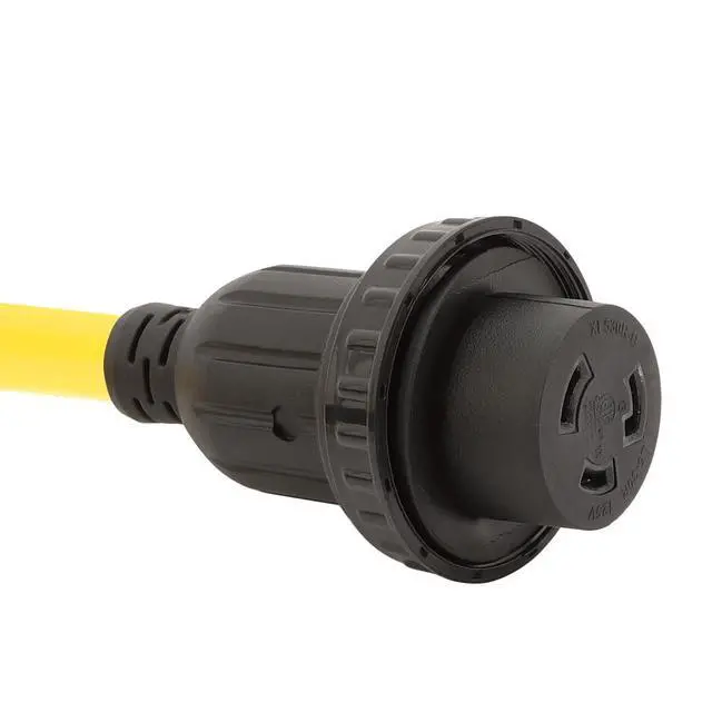 Alt view image 5 of 5 - Nema TT-30P to L5-30R Adapter Cord, 30Amp Trailer Male to 30Amp Generator Female Adapter Cord, Trailer to Generator Adapter, STW 10AWG Length= 1Foot AC0054