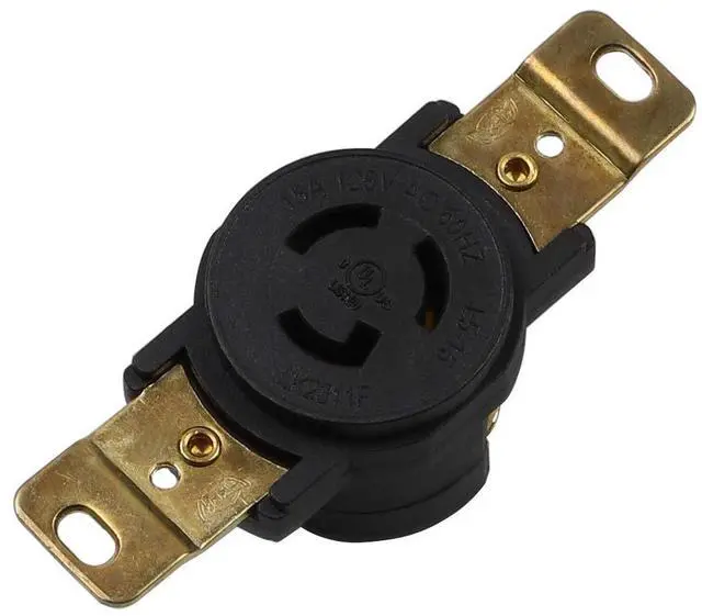 Alt view image 2 of 5 - Nema L5-15 15A/125V 2 Pole 3 Wire Industrial Grade Locking Female Receptacle Connector, Industrial Twist Lock L5-15 15-AMP AC Power Connector. LK-2311F