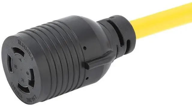 Alt view image 2 of 5 - Nema 5-15P to L14-30R Power Adapter Cord, Household 15Amp to Generator Lock in 30Amp Adapter Cord, STW 12AWG Length= 1Foot
