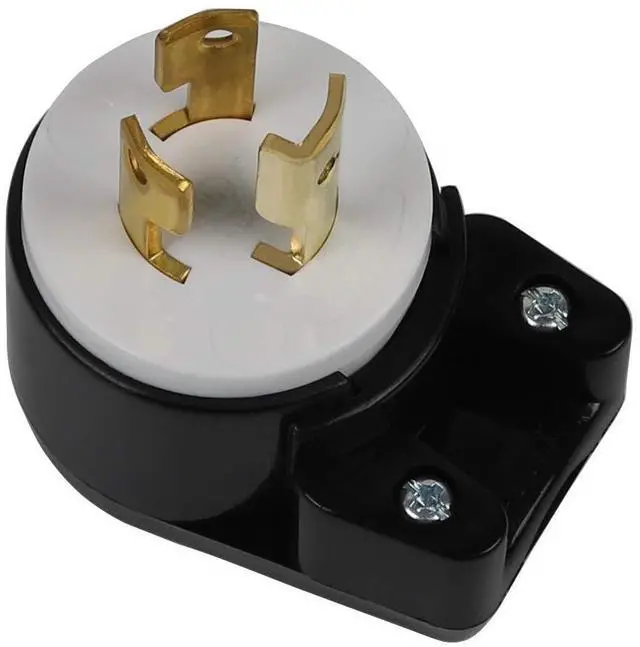 Alt view image 2 of 6 - Right angled Nema L5-15P 15 Amp 125V 2 Pole 3 Wire Industrial Grade Locking Male Plug, Industrial Twist Lock L5-15 12 Directions Rotatable AC Plug. LK-6311T