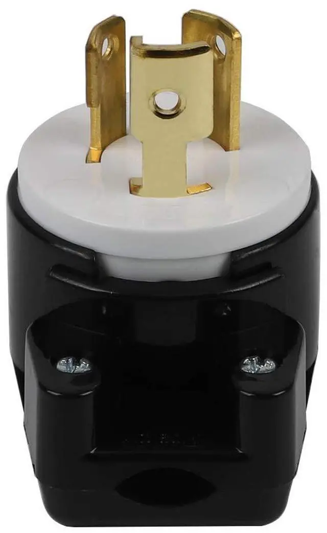 Alt view image 4 of 6 - Right angled Nema L5-15P 15 Amp 125V 2 Pole 3 Wire Industrial Grade Locking Male Plug, Industrial Twist Lock L5-15 12 Directions Rotatable AC Plug. LK-6311T
