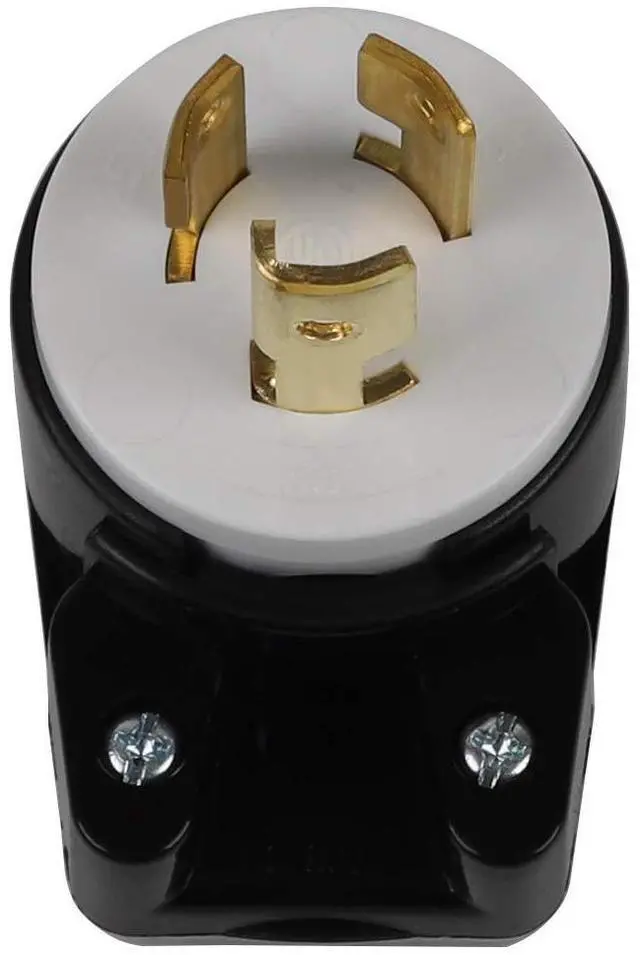 Alt view image 3 of 6 - Right angled Nema L5-15P 15 Amp 125V 2 Pole 3 Wire Industrial Grade Locking Male Plug, Industrial Twist Lock L5-15 12 Directions Rotatable AC Plug. LK-6311T