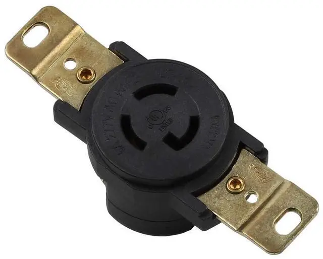 Alt view image 2 of 5 - Nema L7-15R 15A/277V 2 Pole 3 Wire Industrial Grade Locking Female Receptacle Connector, Industrial Twist Lock L7-15 15-AMP/277Volt AC Power Connector. LK-2313F