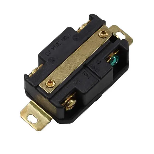 Alt view image 4 of 5 - Nema L15-30R 30A 250V 3 Pole 4 Wire Industrial Grade Locking Female Receptacle Connector, Industrial Twist Lock L15-30R 30-Amp Generator Receptacle. LK-2432F