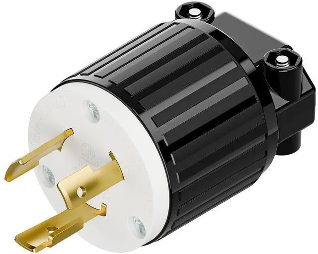 Main image of Nema L5-20P 20 Amp 125 Volt Connector, L5-20 Locking Power Cord Connector 2P 3W, Locking Plug, Industrial Grade DIY Twist-Lock Cord Male Plug
