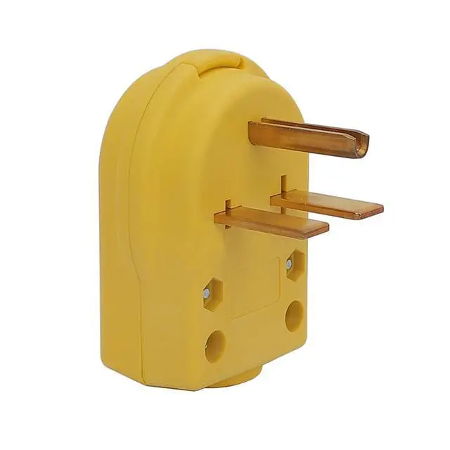 Alt view image 2 of 6 - Nema 6-30P Plug Welder Plug 30 Amp 250 Volt Angle Plug, 3 Pole 3 Wire Grounding Straight Blade Plug for Welders, Work with Cable OD Max. 1.0 Inch Yellow