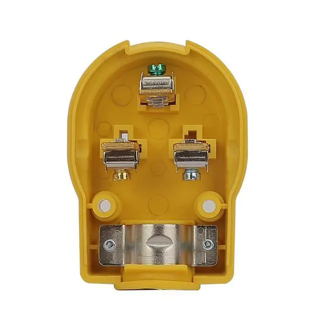 Alt view image 4 of 6 - Nema 6-30P Plug Welder Plug 30 Amp 250 Volt Angle Plug, 3 Pole 3 Wire Grounding Straight Blade Plug for Welders, Work with Cable OD Max. 1.0 Inch Yellow