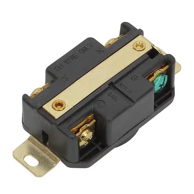 Alt view image 3 of 6 - Nema L16-20R 20A 480V 3 Pole 4 Wire Industrial Grade Locking Female Receptacle Connector, Industrial Twist Lock L16-20 20-Amp Generator Receptacle. LK-2424F